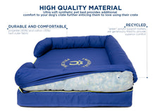 Load image into Gallery viewer, Small Imperial Dog Bed - Blue