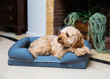 Load image into Gallery viewer, Small Imperial Dog Bed - Blue
