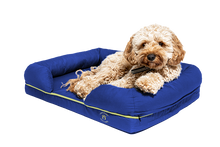 Load image into Gallery viewer, Small Imperial Dog Bed - Blue