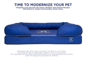 Large Imperial Dog Bed - Blue