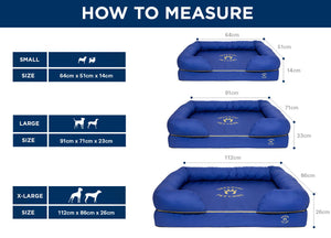 Extra Large Imperial Dog Bed - Blue