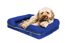 Load image into Gallery viewer, Small Imperial Dog Bed - Blue
